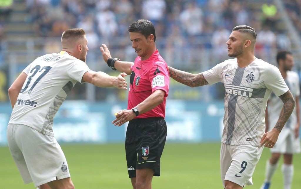 during the serie A match between FC Internazionale and Parma Calcio at Stadio Giuseppe Meazza on September 15, 2018 in Milan, Italy.