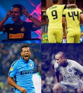 Collage di terze maglie dell'Inter del decennio 2010-2020